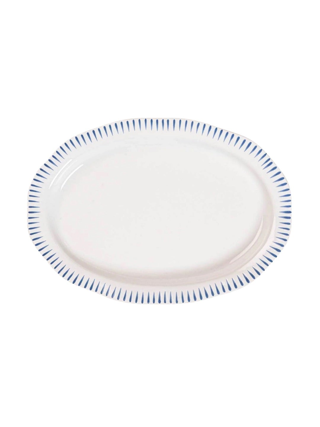 Special Order - Sitio Stripe 17 IN Serving Platter - Delft Blue