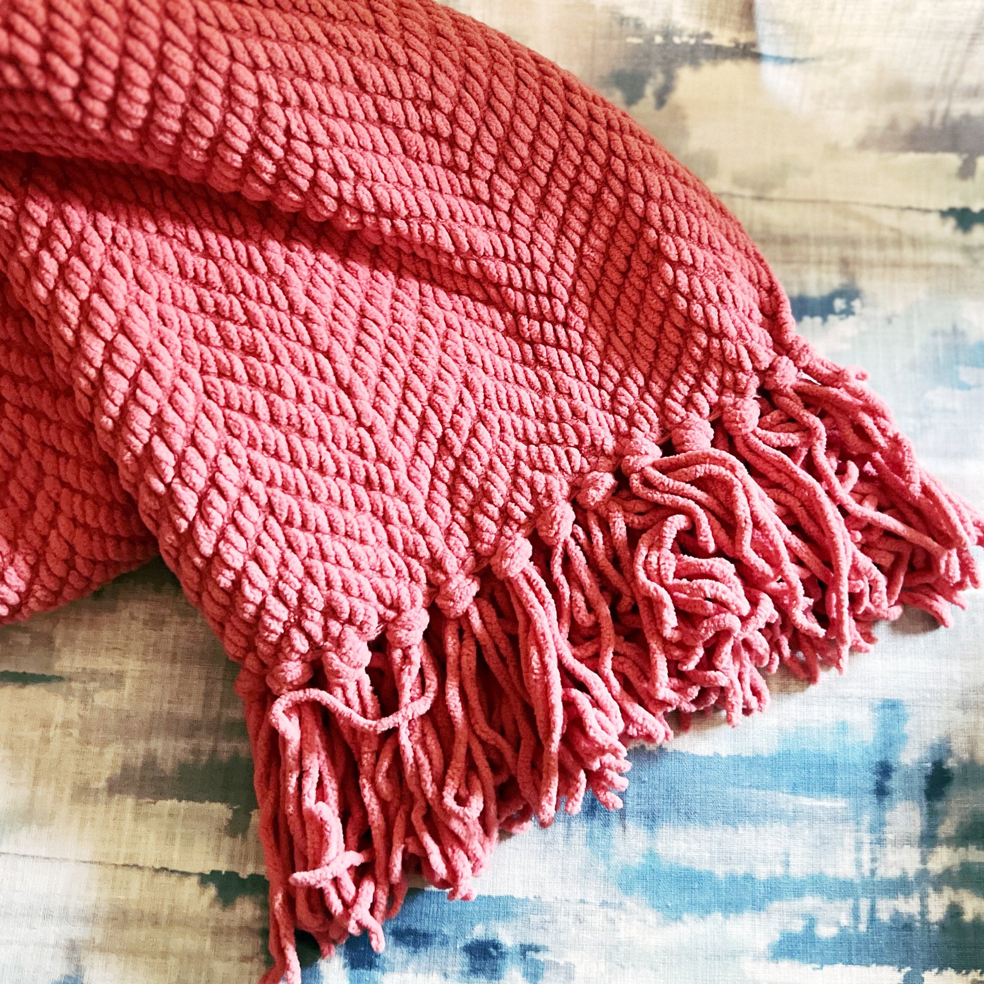 Salmon colored throw blanket online